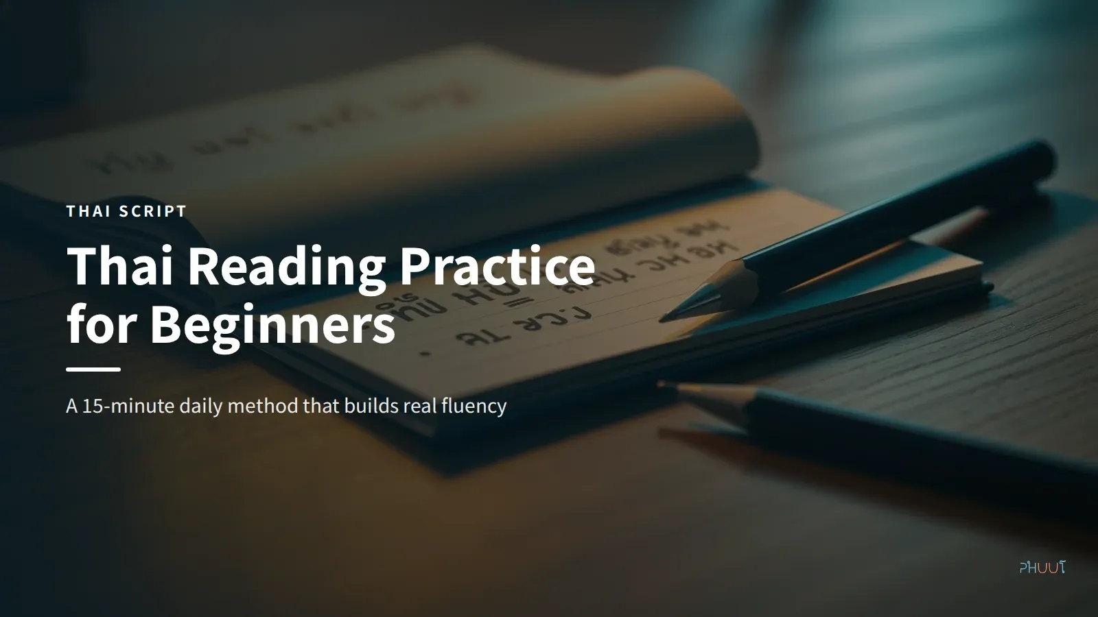 Thai Reading Practice for Beginners: The 15-Minute Method
