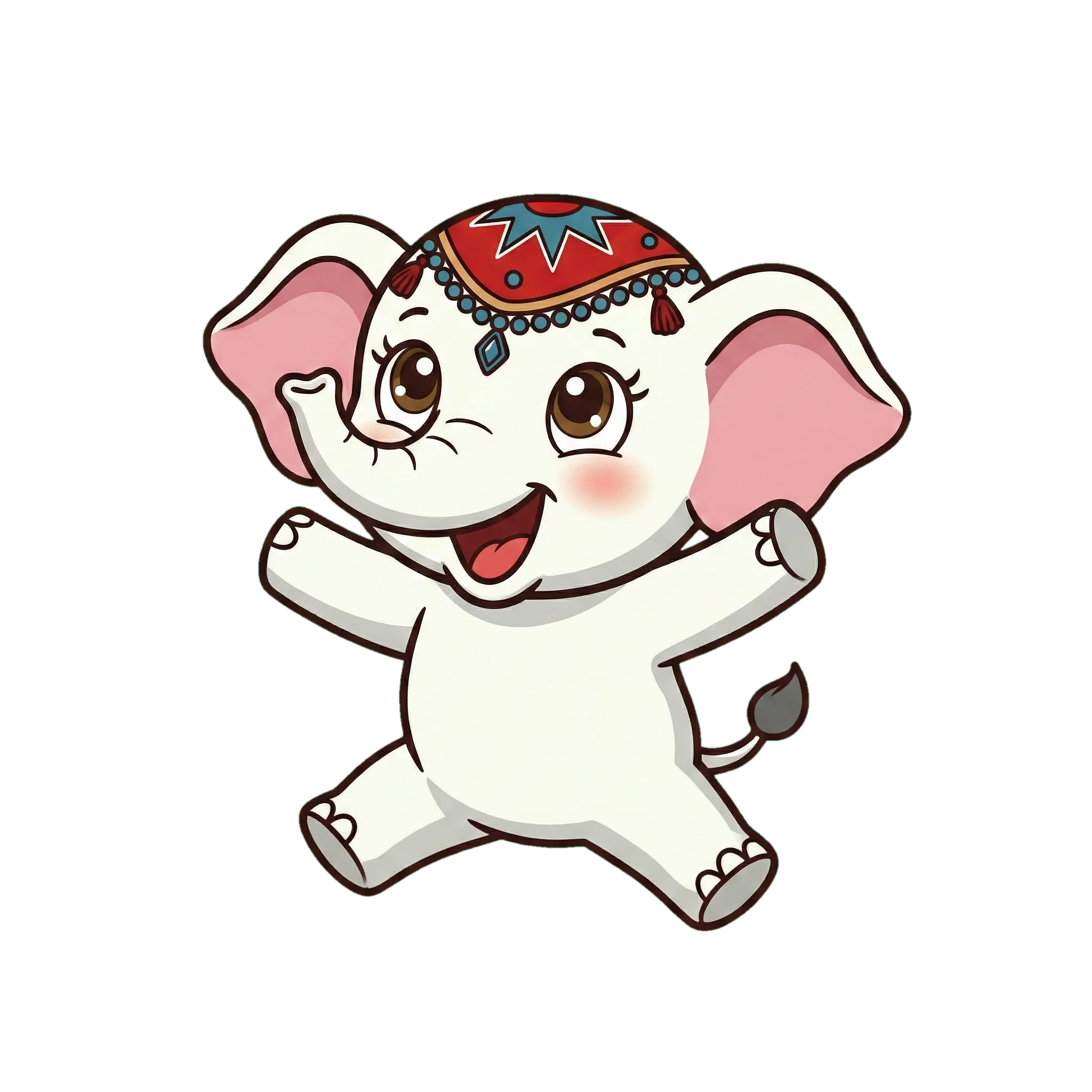 Nong Phuut jumping with joy